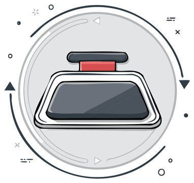 Vivid illustration of an office time clock for workforce management and work scheduling
