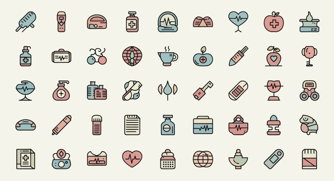Medical icons healthcare symbols and graphics
