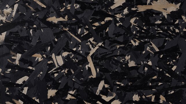 High resolution texture of painted black OSB oriented strand board