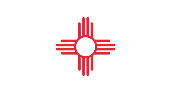 New Mexico Zia Sun Symbol Flag Emblem