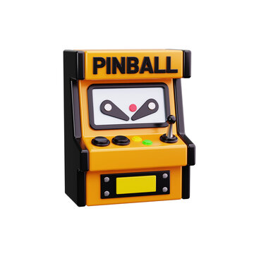 Pinball Machine 3d render icons