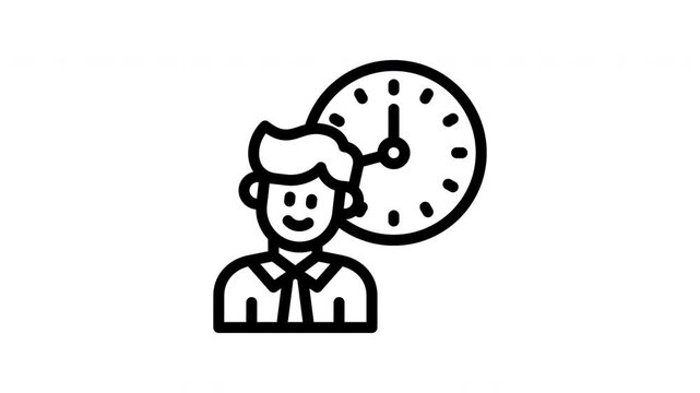 time minimalist stroke animation