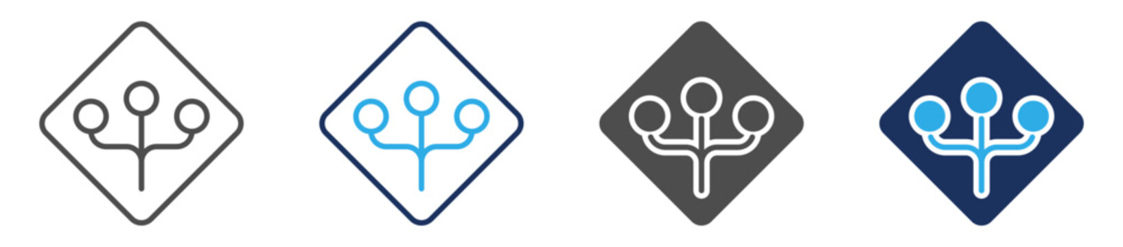 git flow icon set multi concept