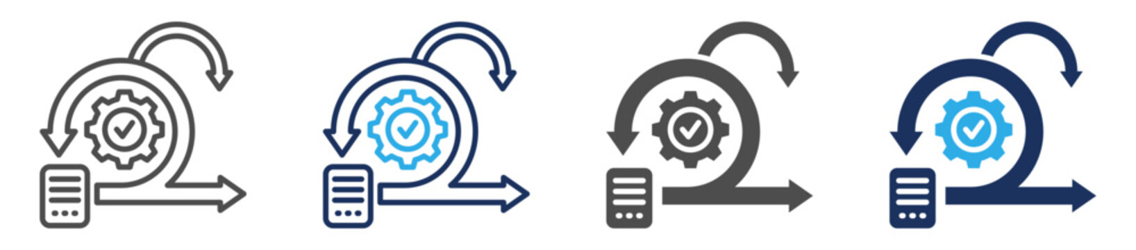 scrum icon set multi concept