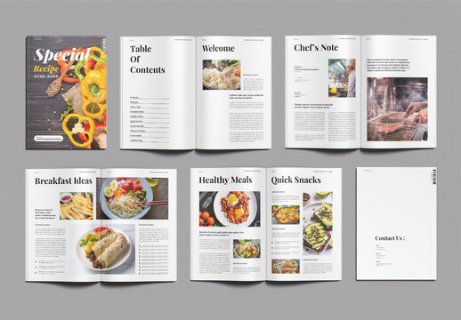 Special Recipe Brochure Template Design