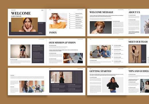 Welcome Guide Brochure Template Design