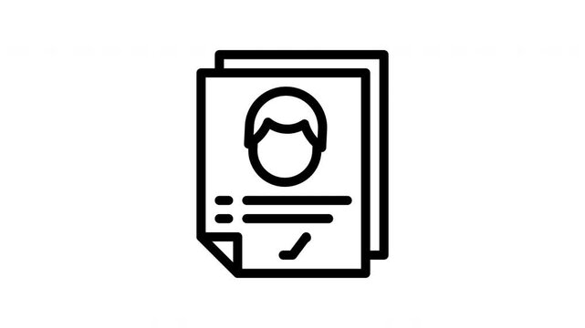 cv minimalist stroke animation