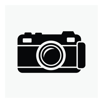 Digital single lens reflex camera icon graphic design element icon
