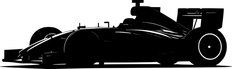 Obraz premium silhouette image of a formula 1 car with a transparent background 