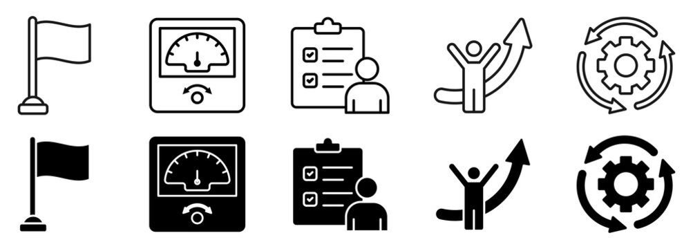 lean six sigma icon set. Vector illustration concept