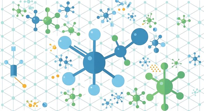 Abstract molecular structure illustration