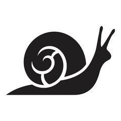 Black snail silhouette giving peace sign isolated on white background icon © Sunju