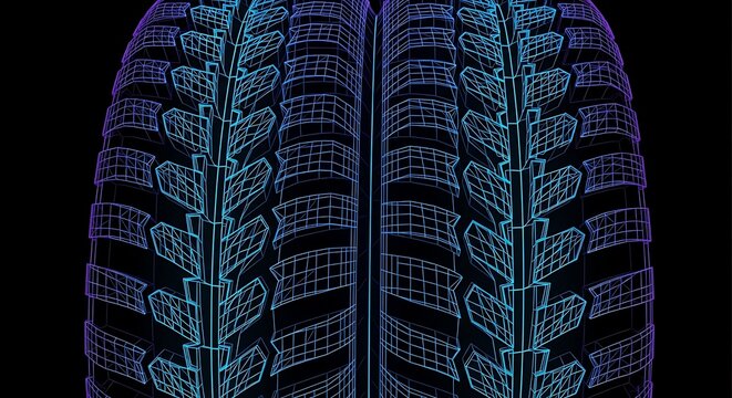 Abstract tire tread design
