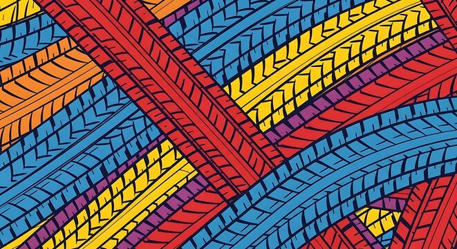 Abstract tire tread pattern