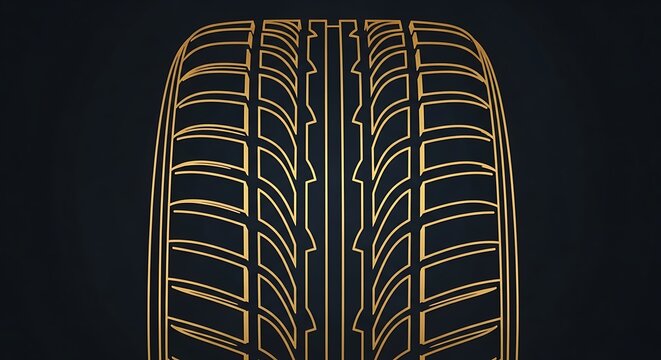 Golden tire tread pattern