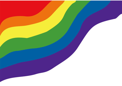 Abstract Rainbow Wave Border Background for Pride Month Posters and Social Campaigns