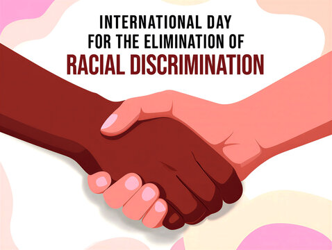 International day for the elimination of racial discrimination handshake illustration promoting unity and equality in society