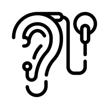 cochlear implant line icon