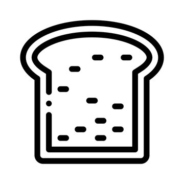 garlic bread line icon