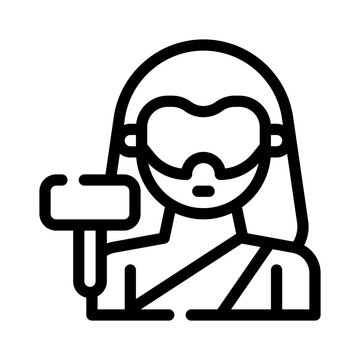 hephaestus line icon