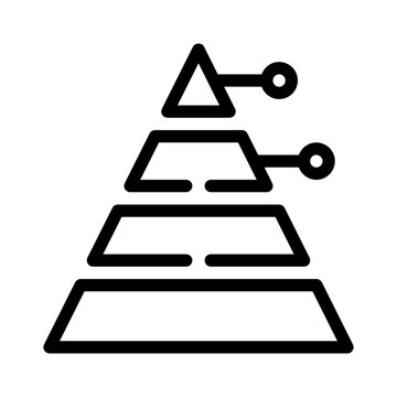 hierarchy pyramid line icon