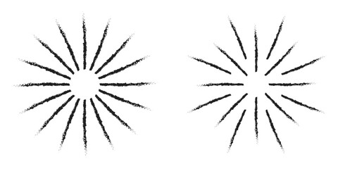 Fototapeta premium Radial halftone dots in Circle Form. Dotted fireworks explosion background. Starburst round Logo. Circular Design element. Abstract Geometric star rays.