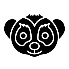 Fototapeta premium Meerkat Face Icon, Wildlife Animal Head Silhouette