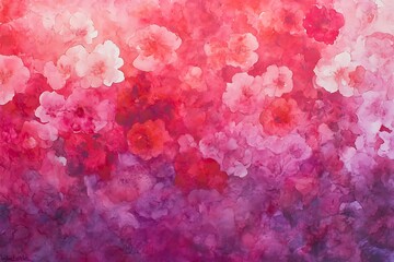 Fototapeta premium Vibrant blossoms in a sea of pink