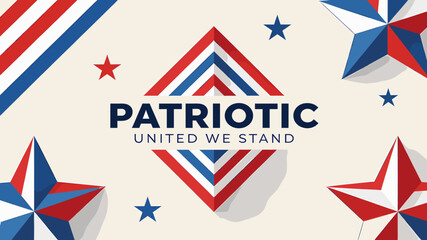 Fototapeta premium A patriotic graphic design featuring the word 