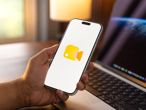 Google Meet logo is displayed on the screen of a smartphone, in Bangalore, India, on February 28, 2026
