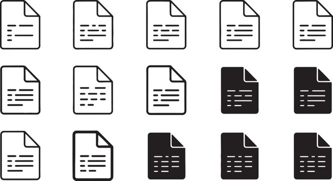 Set of fifteen stacked paper notepads with corner turned pages isolated on transparent background
