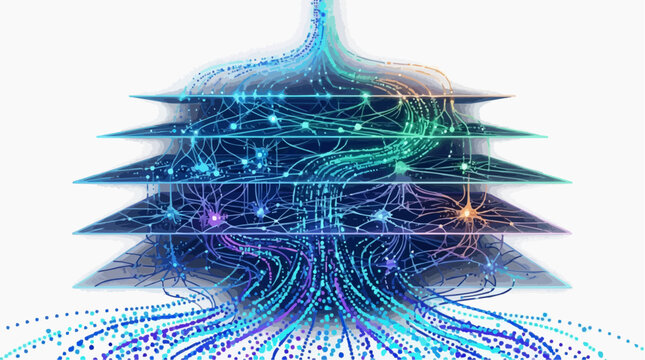 Abstract representation of neural network layers