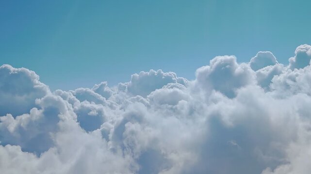 Clouds drifting across an expansive sky