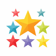 Fototapeta premium Collection of Colorful Stars
