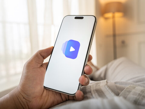 Google vids logo is displayed on the screen of a smartphone, in Bangalore, India, on February 28, 2026