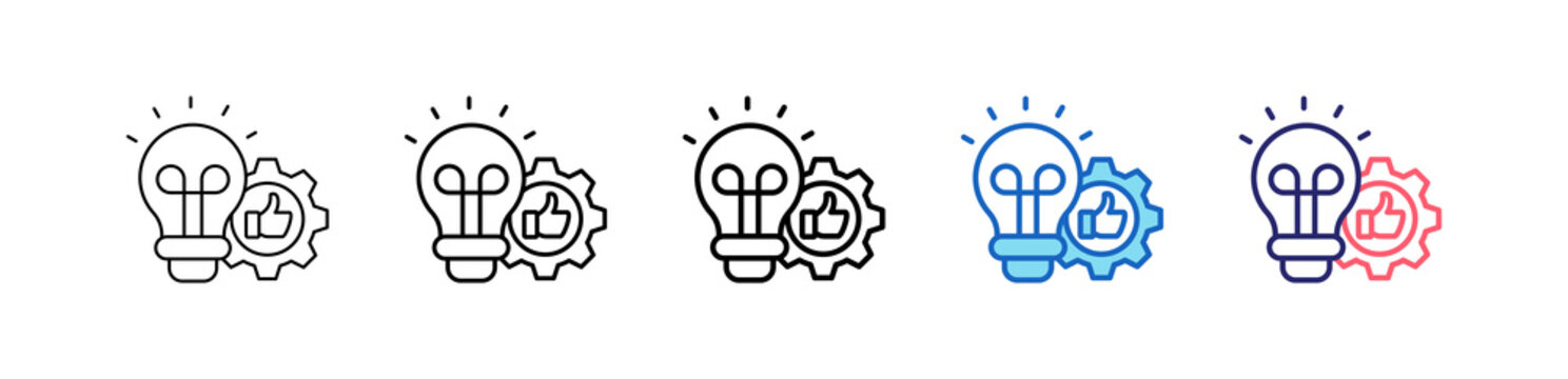 Best Method Icon In 5 Different Styles Set Collection.   