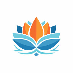 Fototapeta premium Stylized Lotus Flower Logo