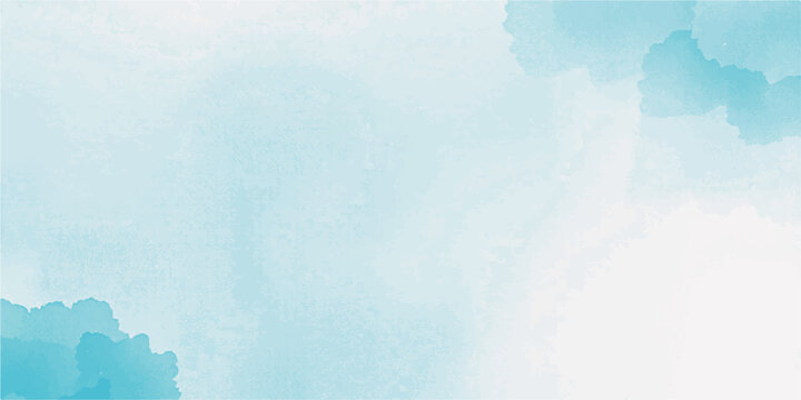 abstract blue watercolor sky background with cloud texture vintage grunge paper style wallpaper design