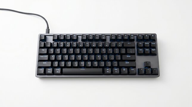 computer keyboard on a white background