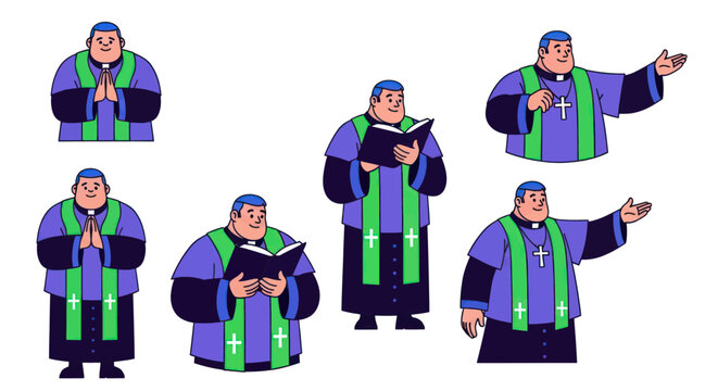Cleric Character Set: Praying, Reading, Preaching