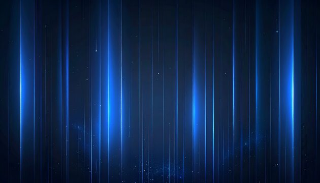 Dark, abstract background features vertical blue streaks creating a dynamic, technological vibe