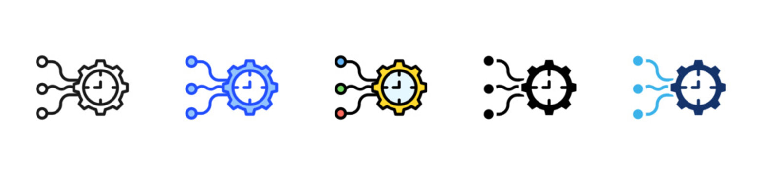 Efficiency Flow Flat Icon Style