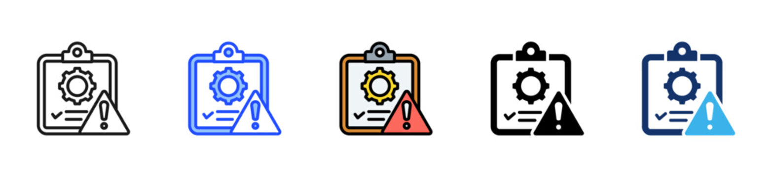 Risk Control Flat Icon Style