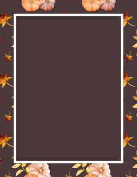 Decorative autumn foliage pennant label with blank space for fall season offer and promotional brochure template, flat vector illustration.