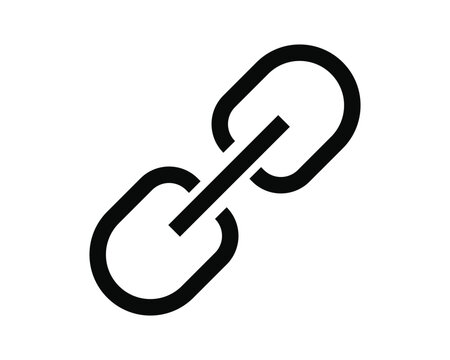 Web link icon set. Chain icons. Webpage URL link symbol. external link, share link, internet url, attach link symbol