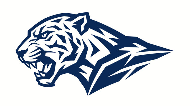 Tiger logo vector illustration predator wild cat animal silhouette mascot symbol emblem aggressive powerful sports team branding identity icon