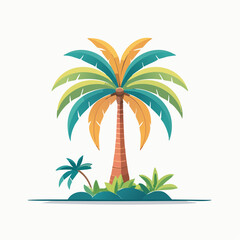 Obraz premium Stylized Palm Tree Illustration