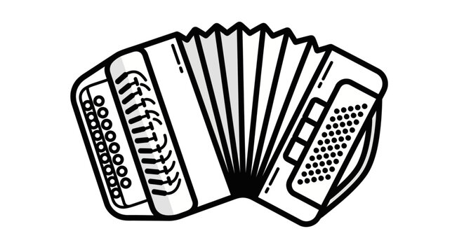 Accordion Musical Instrument Closeup.