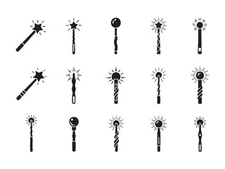 Magic wand icons vector illustration © zulfa