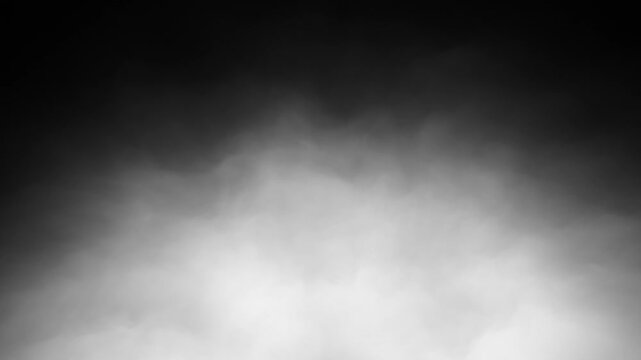 Artistic loop monochrome smoke motion copy space endless animation background.